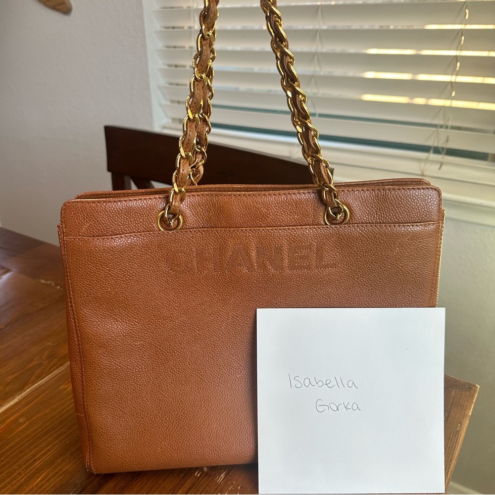 CHANEL Tan Shoulder Bag